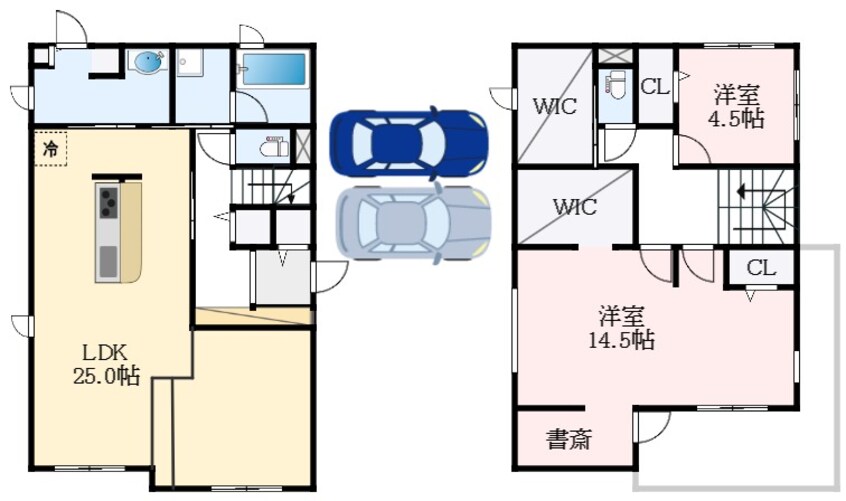 間取図 近鉄長野線/滝谷不動駅 徒歩8分 1-2階 築3年