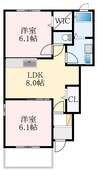 アンソレイユ 2DKの間取り