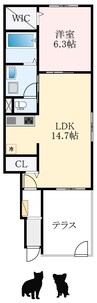 ハイランドⅠ 1LDKの間取り