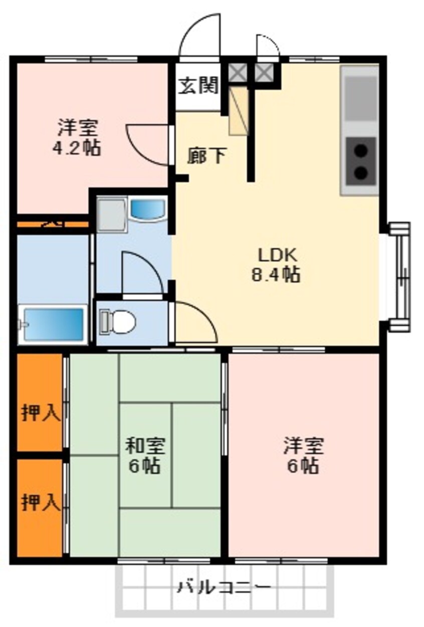 間取図 エステートピア楠