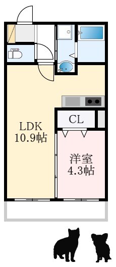 間取り図 ジーメゾン初芝ルクシア