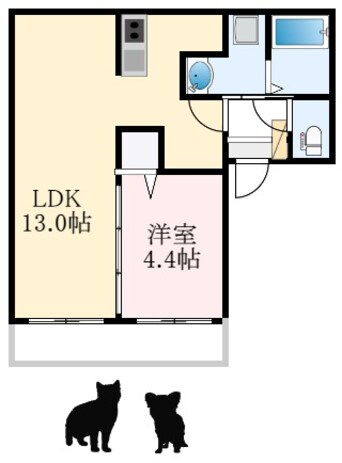 間取図 ジーメゾン初芝ルクシア