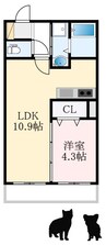 ジーメゾン初芝ルクシア（ホームズ用） 1LDKの間取り