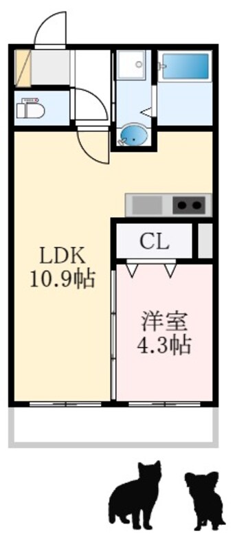 間取図 ジーメゾン初芝ルクシア