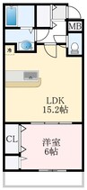 ルーチェⅢ番館 1LDKの間取り