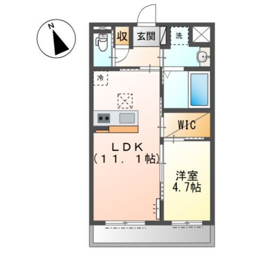 間取図 泉北高速鉄道/深井駅 徒歩20分 1階 1年未満