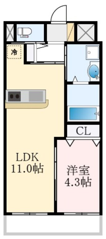 間取図 泉北高速鉄道/深井駅 徒歩20分 2階 1年未満