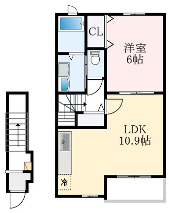 間取図 泉北高速鉄道/深井駅 徒歩19分 2階 築12年