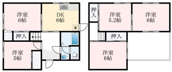 間取図 南海高野線/北野田駅 徒歩14分 1-2階 築47年