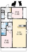 南海高野線/萩原天神駅 徒歩13分 2階 建築中 2LDKの間取り