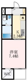 ライルエフ北野田 1Kの間取り