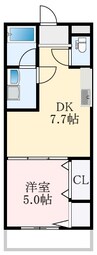 南海高野線/北野田駅 徒歩15分 2階 築14年 1DKの間取り