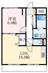 シャルマンヴィラ 1LDKの間取り