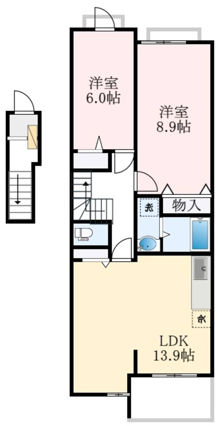 間取図 泉北高速鉄道/泉ケ丘駅 徒歩35分 2階 築11年