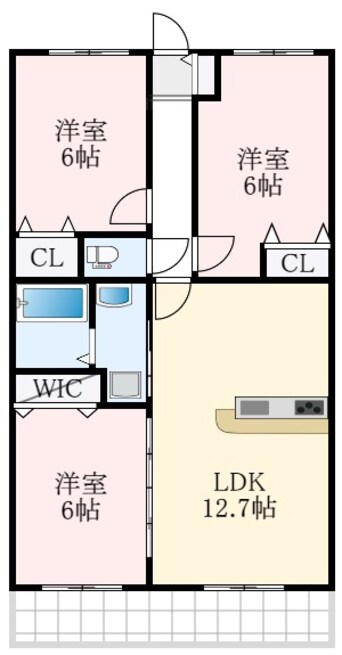 間取図 サニープレイス大野芝