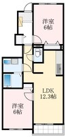 南海高野線/北野田駅 徒歩37分 1階 築10年 2LDKの間取り