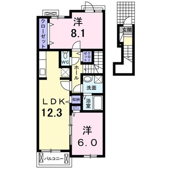 間取図 南海高野線/萩原天神駅 徒歩23分 2階 築10年