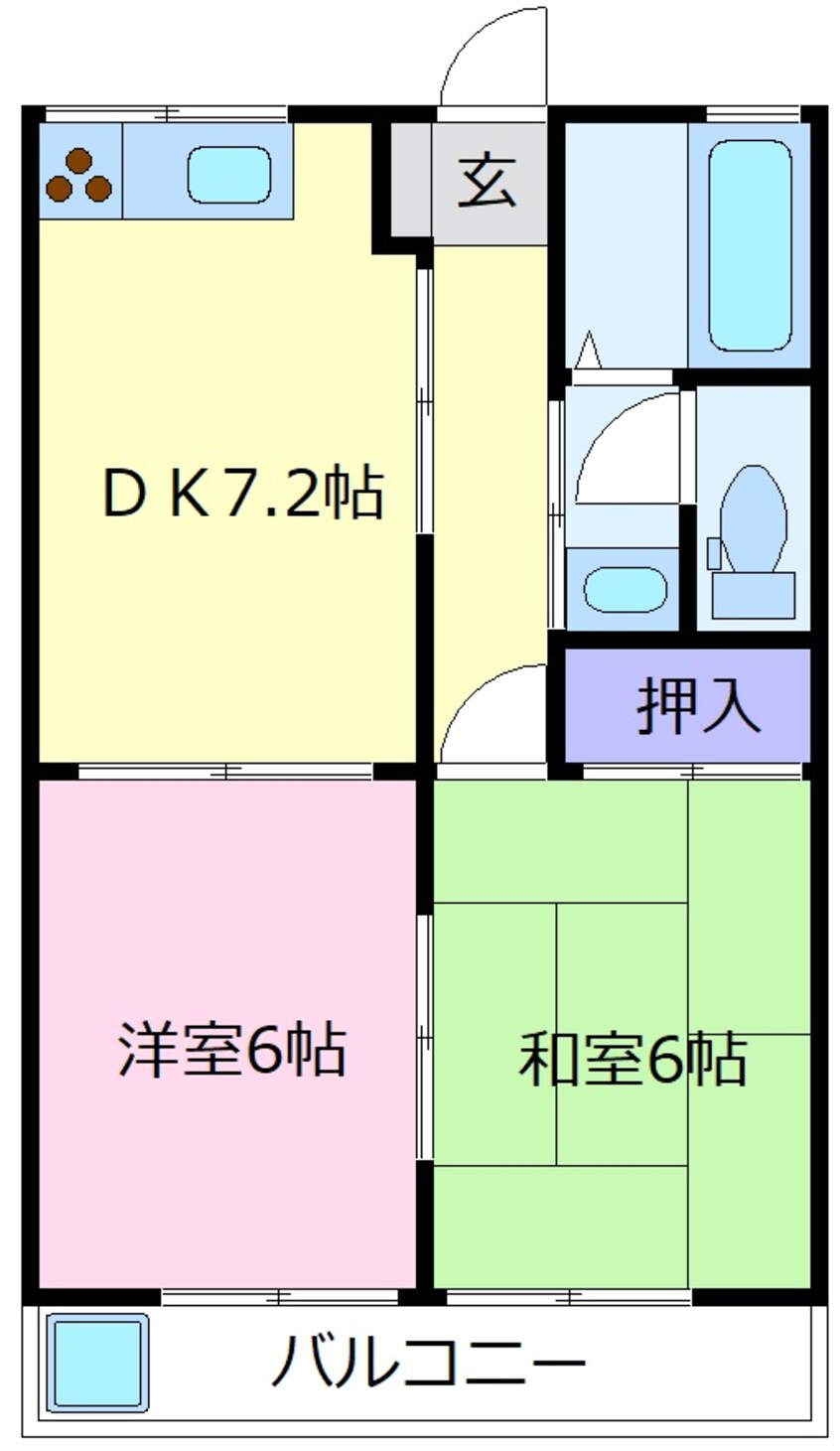 間取図 レヂオンス北野田参番館