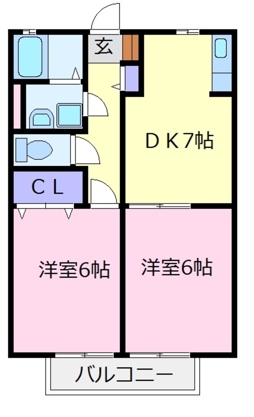 間取図 パラシオ北野田A棟