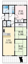 グランパス深井 3LDKの間取り