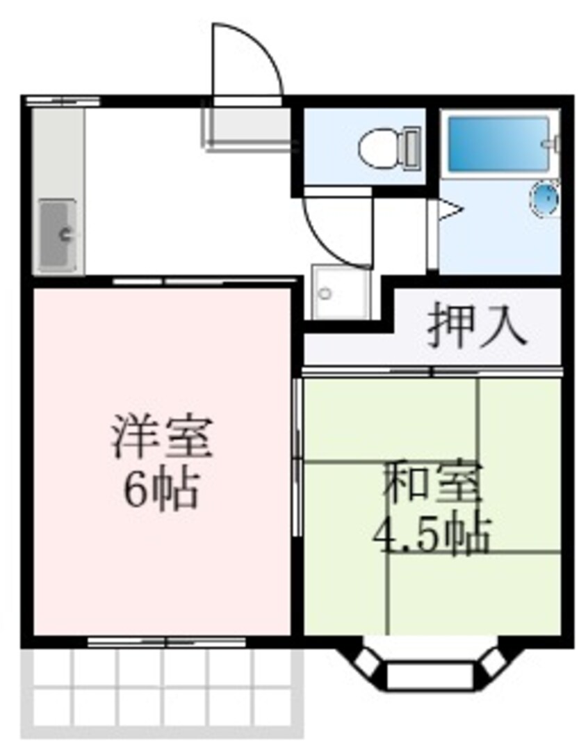 間取図 さかえコーポA