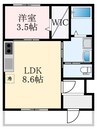 Pavillon Saburon 1LDKの間取り