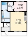 (仮称)堺市美原区阿弥賃貸アパート新築工事　 1LDKの間取り