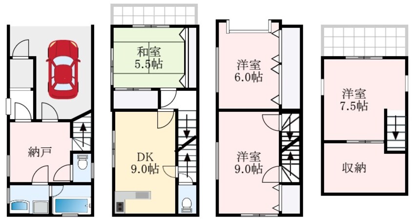 間取図 泉北高速鉄道/深井駅 徒歩19分 築33年