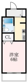 泉北高速鉄道/深井駅 徒歩15分 2階 築33年 1Kの間取り