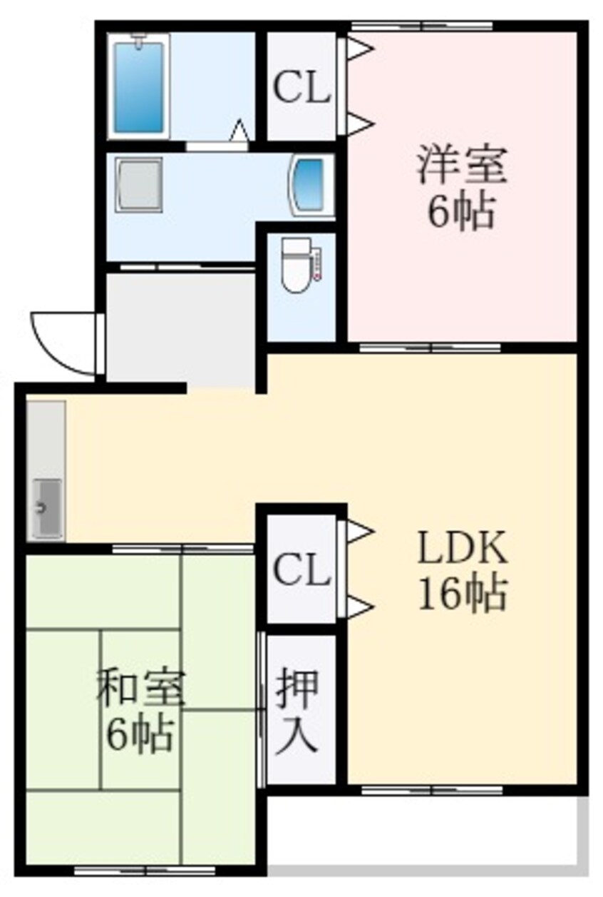 間取図 竹城台ハイツＥ棟