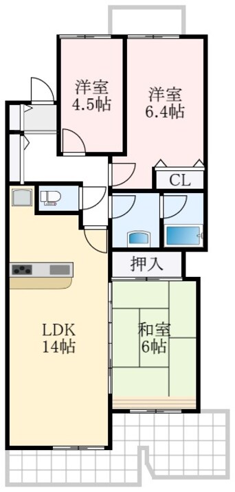 間取図 光明池アーバンライフB棟