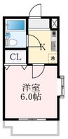 Ｋはつが野 1Kの間取り