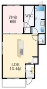 コンソラータ 1LDKの間取り