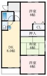 泉ヶ丘第3コーポラス 3DKの間取り