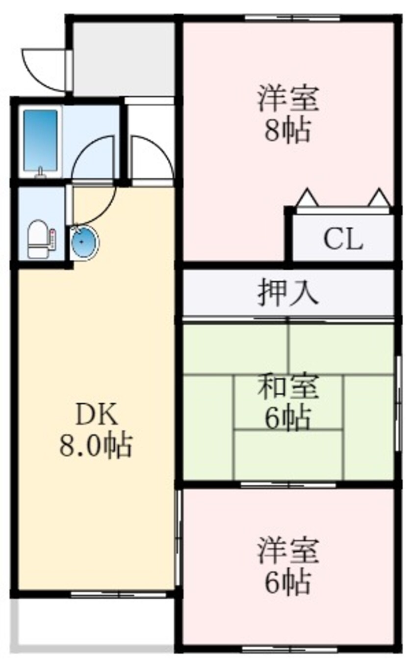 間取図 泉ヶ丘第3コーポラス