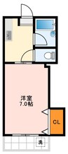 ラ・グレース金剛 1Kの間取り