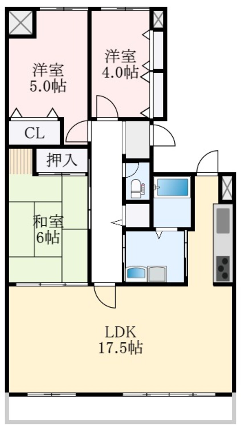 間取図 ヴァローレ三原台2号棟