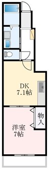 シーカンⅡ 1DKの間取り