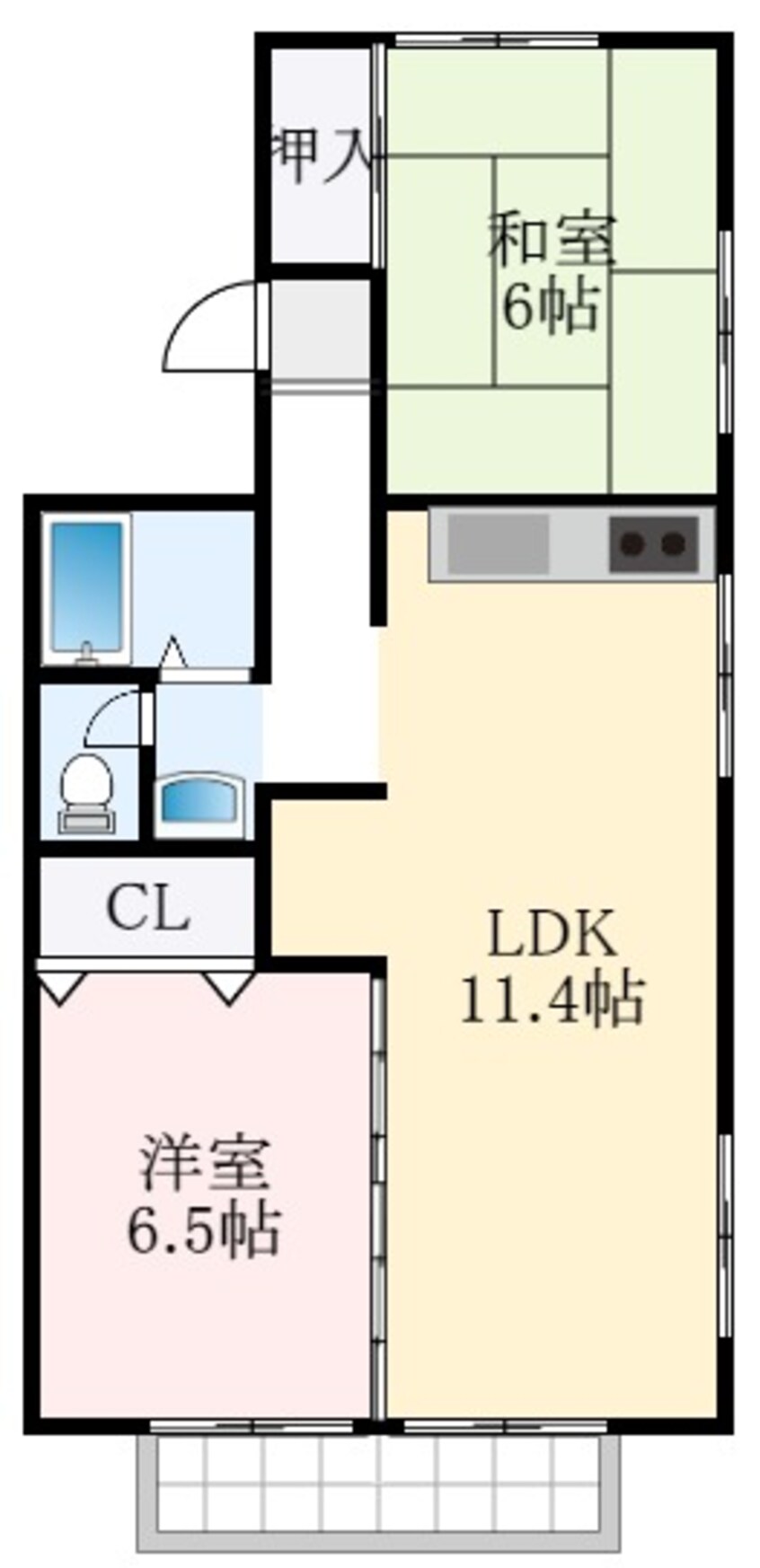 間取図 シャトードイワネ18号館