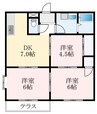 近鉄長野線/富田林駅 徒歩9分 2階 築34年 3DKの間取り