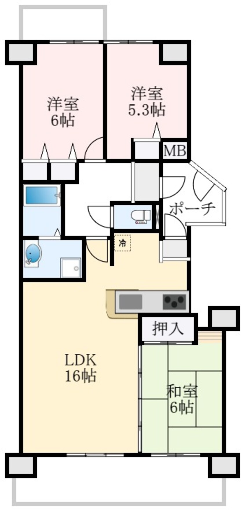 間取図 リベラス21　7棟