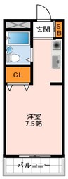 パレドール東山 1Rの間取り