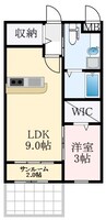 泉北高速鉄道/深井駅 徒歩27分 1階 築14年 1LDKの間取り