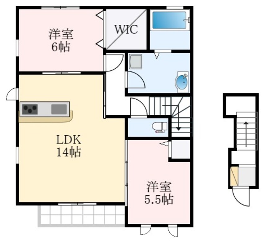 間取図 南海高野線/狭山駅 徒歩11分 2階 築9年