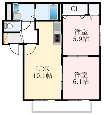 間取図 レイクサイド・イーストE棟