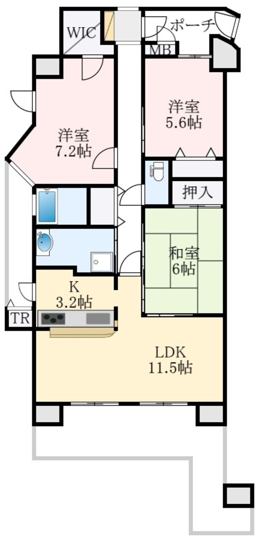 間取図 エバーランドシティ新泉北7番館