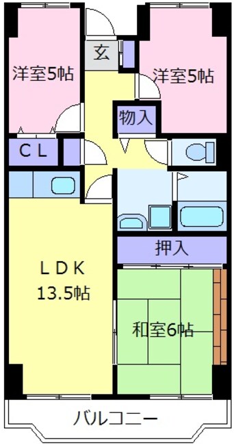 間取図 プレスト・コート壱番館