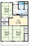 ハイツNAKAYA 3DKの間取り