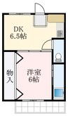 ビレッジハウス南野田4号棟 1DKの間取り