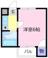 ハイム上高地 1Kの間取り